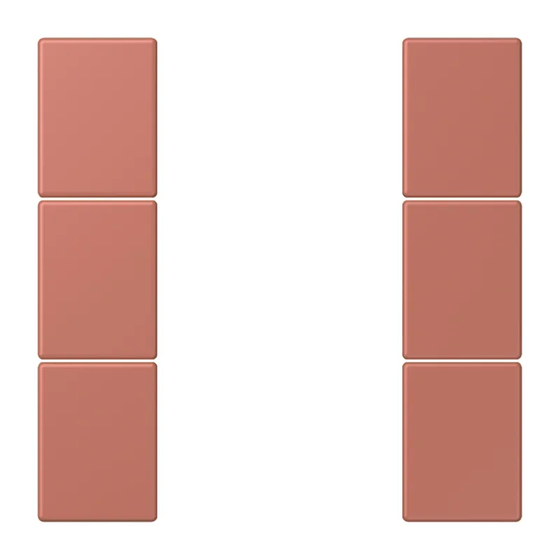 Jung Tastensatz 3fach, F50, Serie LS, terre sienne brique LC503TSA236