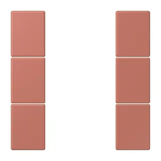 Jung Tastensatz 3fach, F50, Serie LS, terre sienne brique LC503TSA236