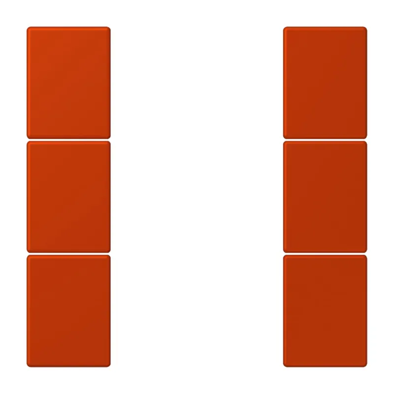 Jung Tastensatz 3fach, F50, Serie LS, rouge vermillon 59 LC503TSA244