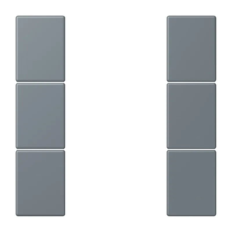 Jung Tastensatz 3fach, F50, Serie LS, gris 59 LC503TSA251