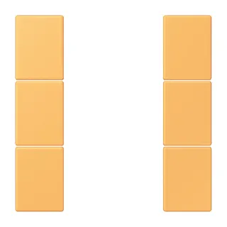 Jung Tastensatz 3fach, F50, Serie LS, ocre jaune clair LC503TSA254