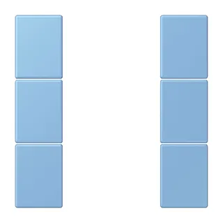 Jung Tastensatz 3fach, F50, Serie LS, bleu céruléen 59 LC503TSA256