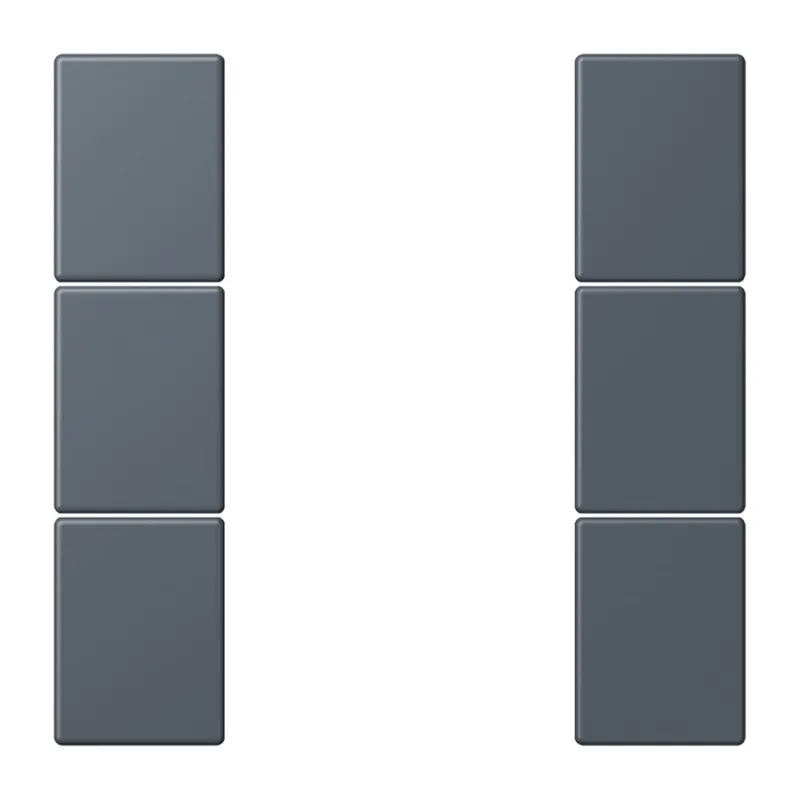 Jung Tastensatz 3fach, F50, Serie LS, gris fonce 59 LC503TSA262