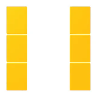 Jung Tastensatz 3fach, F50, Serie LS, le jaune vif LC503TSA263