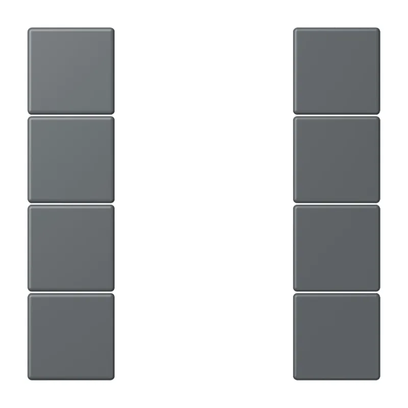 Jung Tastensatz 4fach, F50, Serie LS, gris foncé 31 LC504TSA202