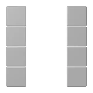 Jung Tastensatz 4fach, F50, Serie LS, gris moyen LC504TSA204
