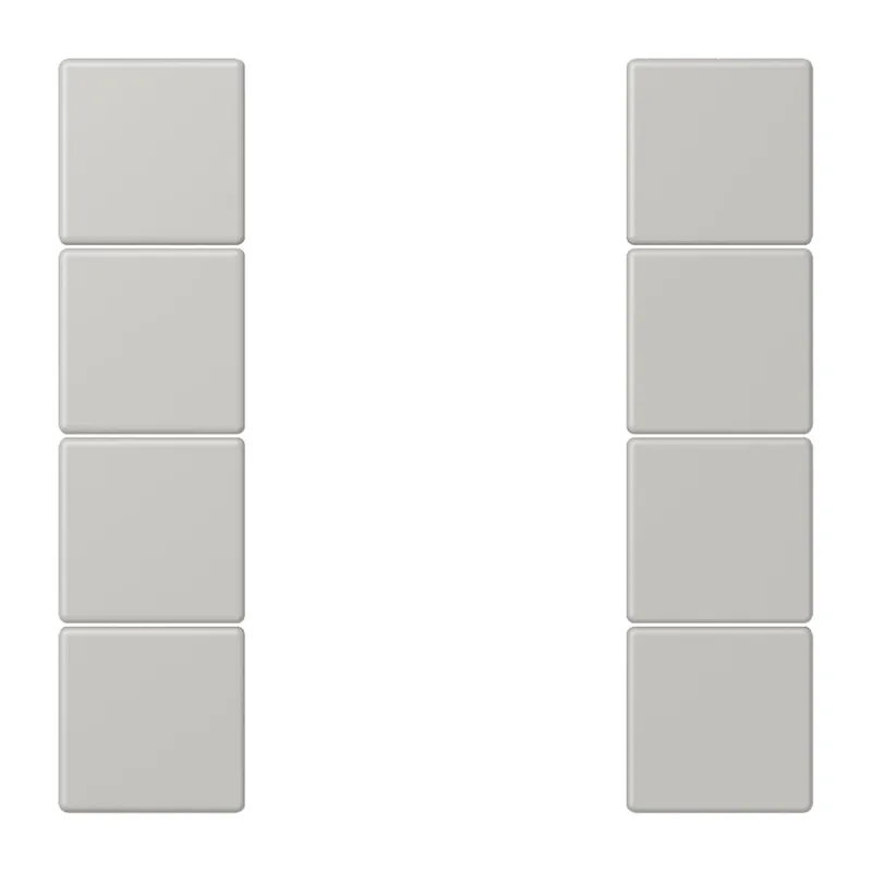 Jung Tastensatz 4fach, F50, Serie LS, gris clair 31 LC504TSA205