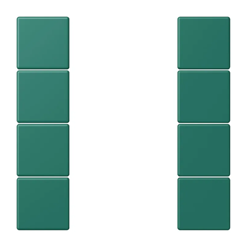 Jung Tastensatz 4fach, F50, Serie LS, vert anglais LC504TSA216