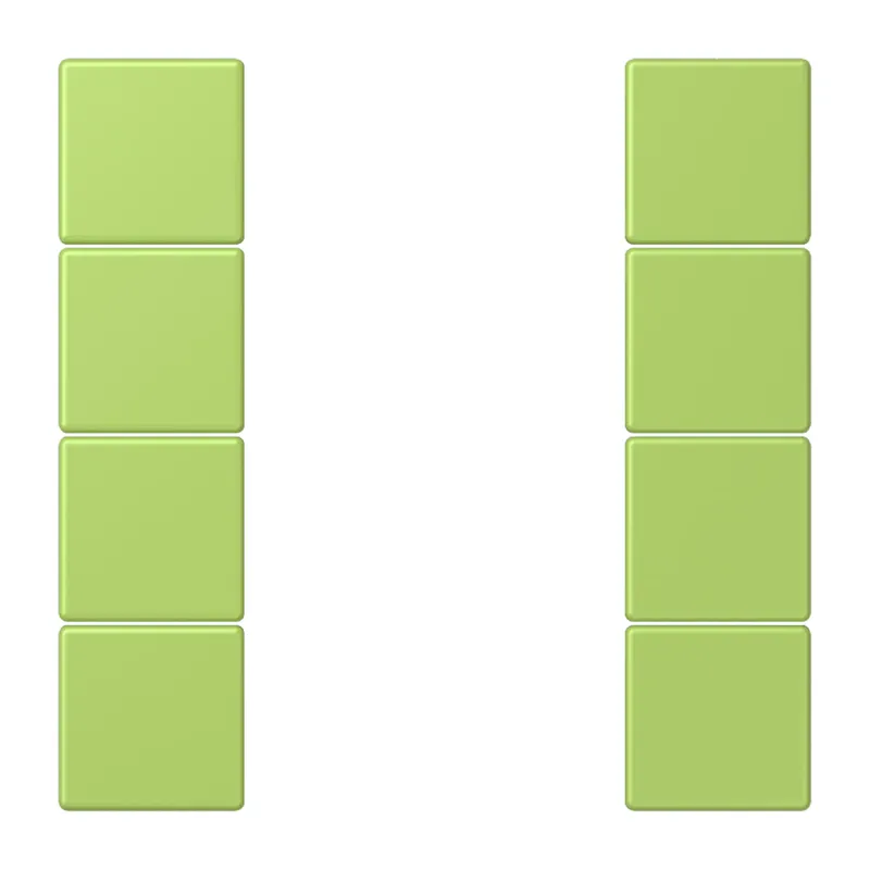 Jung Tastensatz 4fach, F50, Serie LS, vert clair LC504TSA221