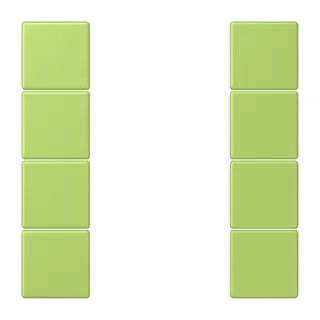 Jung Tastensatz 4fach, F50, Serie LS, vert clair LC504TSA221