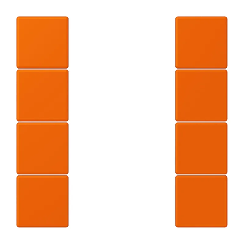 Jung Tastensatz 4fach, F50, Serie LS, orange LC504TSA224