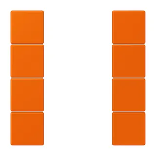 Jung Tastensatz 4fach, F50, Serie LS, orange LC504TSA224