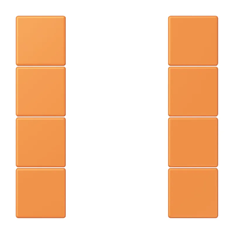 Jung Tastensatz 4fach, F50, Serie LS, orange clair LC504TSA225