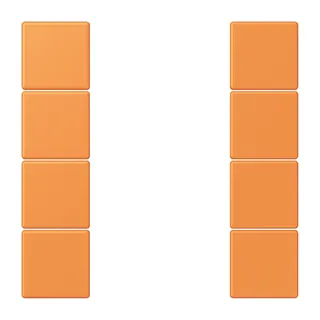 Jung Tastensatz 4fach, F50, Serie LS, orange clair LC504TSA225
