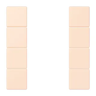 Jung Tastensatz 4fach, F50, Serie LS, orange pâle LC504TSA226