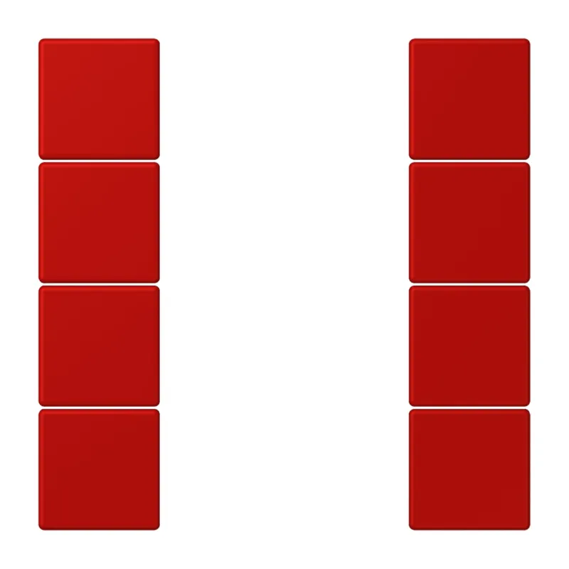 Jung Tastensatz 4fach, F50, Serie LS, rouge vermillon 31 LC504TSA227