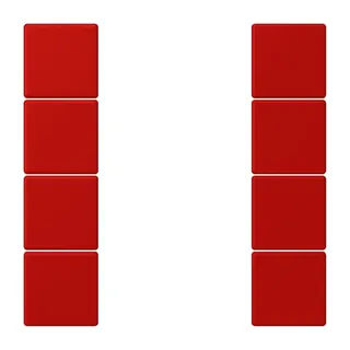 Jung Tastensatz 4fach, F50, Serie LS, rouge vermillon 31 LC504TSA227