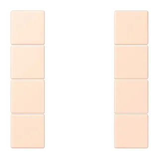 Jung Tastensatz 4fach, F50, Serie LS, rose pâle LC504TSA228