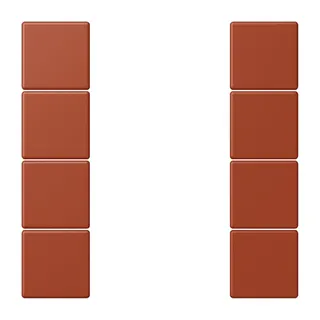 Jung Tastensatz 4fach, F50, Serie LS, l'ocre rouge LC504TSA232