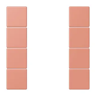Jung Tastensatz 4fach, F50, Serie LS, l'ocre rouge moyen LC504TSA233