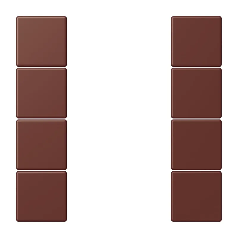 Jung Tastensatz 4fach, F50, Serie LS, terre sienne br?lée 31 LC504TSA235