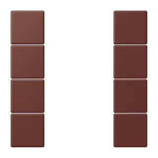 Jung Tastensatz 4fach, F50, Serie LS, terre sienne br?lée 31 LC504TSA235