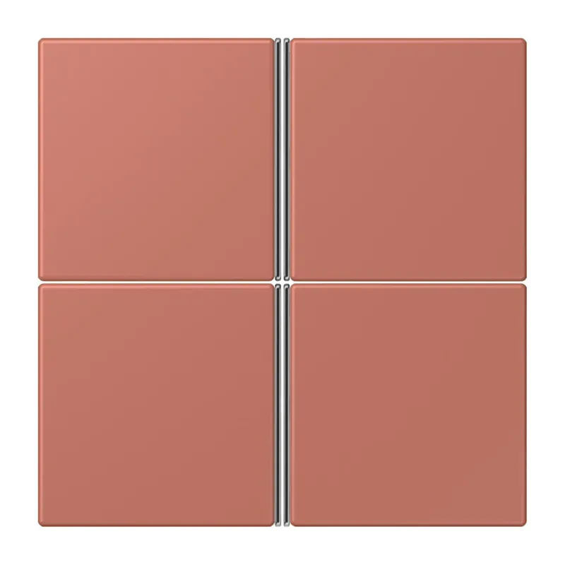 Jung Tastensatz 4fach, F40, Serie LS, terre sienne brique LC404TSA236
