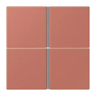 Jung Tastensatz 4fach, F40, Serie LS, terre sienne brique LC404TSA236