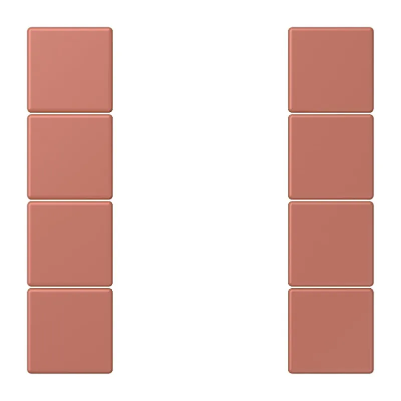 Jung Tastensatz 4fach, F50, Serie LS, terre sienne brique LC504TSA236