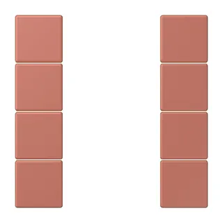 Jung Tastensatz 4fach, F50, Serie LS, terre sienne brique LC504TSA236