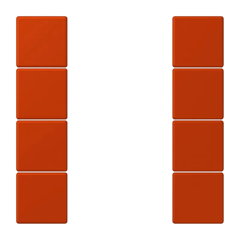 Jung Tastensatz 4fach, F50, Serie LS, rouge vermillon 59 LC504TSA244