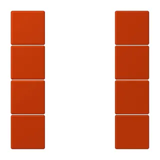 Jung Tastensatz 4fach, F50, Serie LS, rouge vermillon 59 LC504TSA244