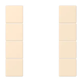 Jung Tastensatz 4fach, F50, Serie LS, blanc ivoire LC504TSA245