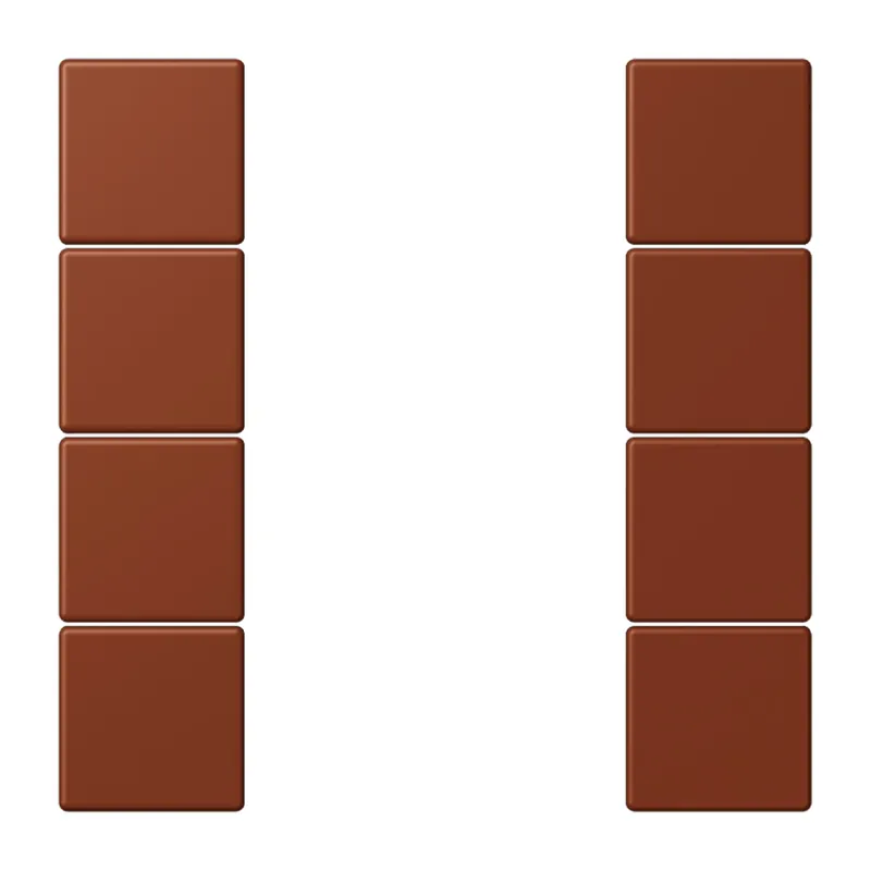 Jung Tastensatz 4fach, F50, Serie LS, terre sienne br?lée 59 LC504TSA247