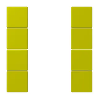 Jung Tastensatz 4fach, F50, Serie LS, vert olive vif LC504TSA249