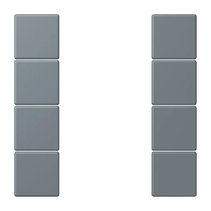 Jung Tastensatz 4fach, F50, Serie LS, gris 59 LC504TSA251