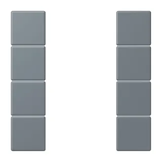 Jung Tastensatz 4fach, F50, Serie LS, gris 59 LC504TSA251