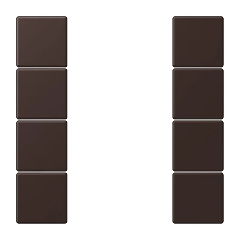 Jung Tastensatz 4fach, F50, Serie LS, terre d?ombre br?lée 59 LC504TSA252