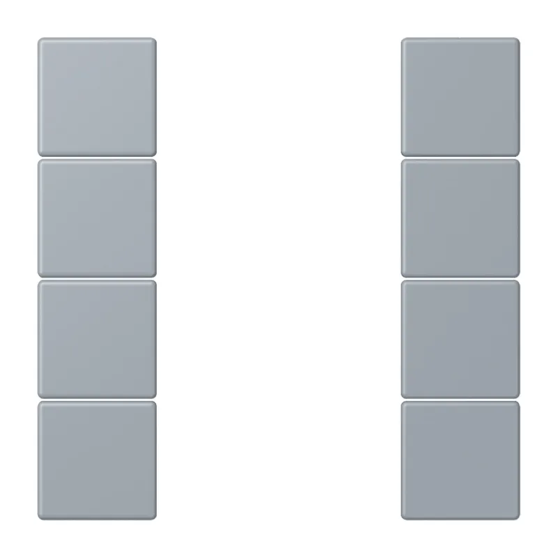 Jung Tastensatz 4fach, F50, Serie LS, gris clair 59 LC504TSA257