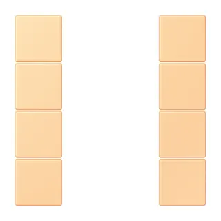Jung Tastensatz 4fach, F50, Serie LS, terre sienne claire 59 LC504TSA258