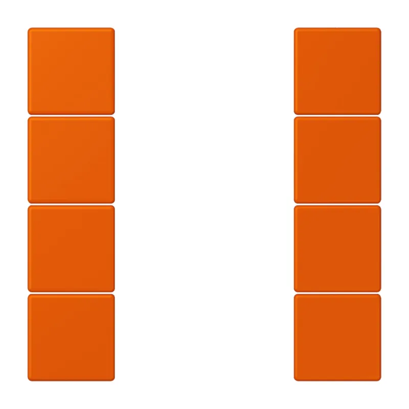 Jung Tastensatz 4fach, F50, Serie LS, orange vif LC504TSA260
