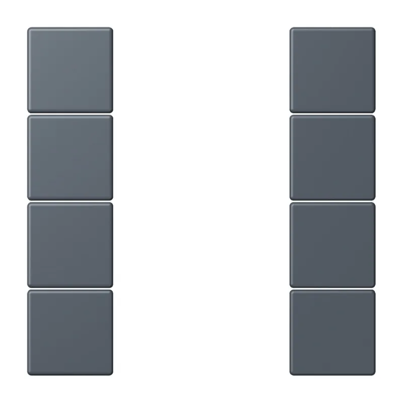 Jung Tastensatz 4fach, F50, Serie LS, gris fonce 59 LC504TSA262