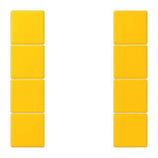 Jung Tastensatz 4fach, F50, Serie LS, le jaune vif LC504TSA263