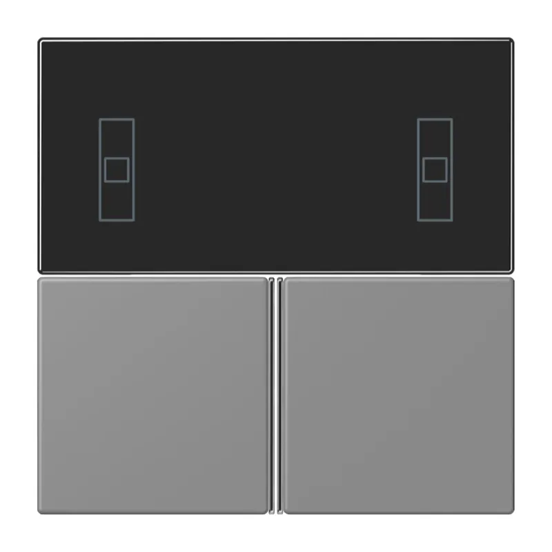 Jung Tastensatz 3fach, F40 Raumcontroller, Serie LS, gris 31 LC4093TSA203