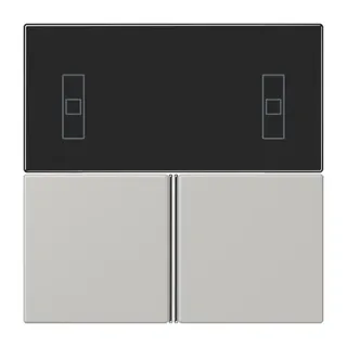 Jung Tastensatz 3fach, F40 Raumcontroller, Serie LS, gris clair 31 LC4093TSA205