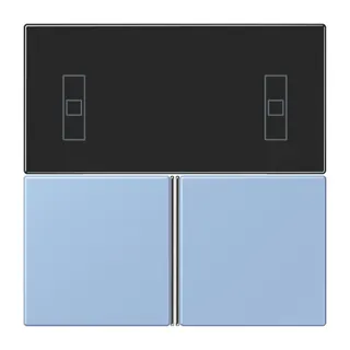 Jung Tastensatz 3fach, F40 Raumcontroller, Serie LS, outremer moyen LC4093TSA207