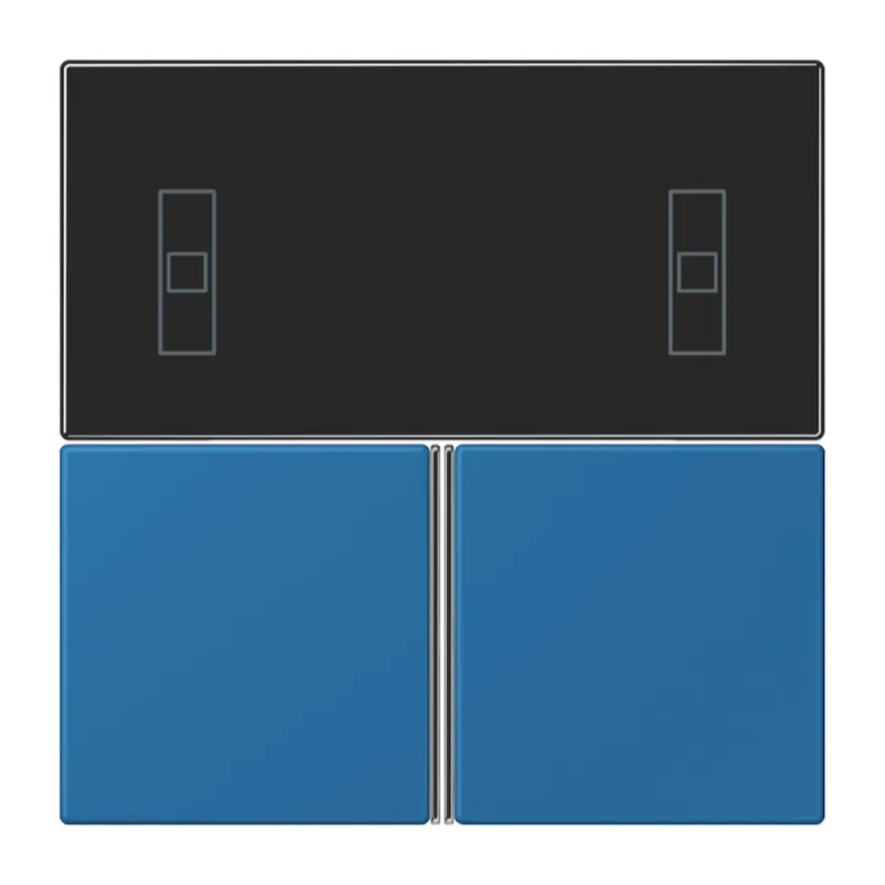 Jung Tastensatz 3fach, F40 Raumcontroller, Serie LS, bleu céruléen 31 LC4093TSA211