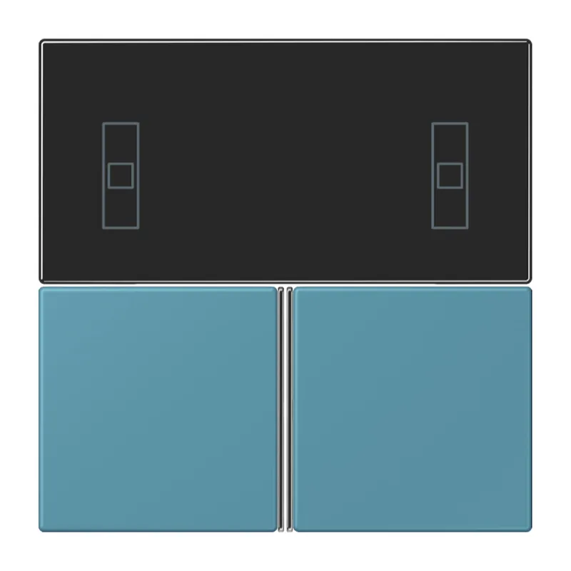 Jung Tastensatz 3fach, F40 Raumcontroller, Serie LS, céruléen vif LC4093TSA212
