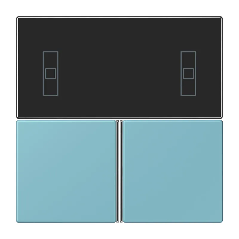Jung Tastensatz 3fach, F40 Raumcontroller, Serie LS, céruléen moyen LC4093TSA213