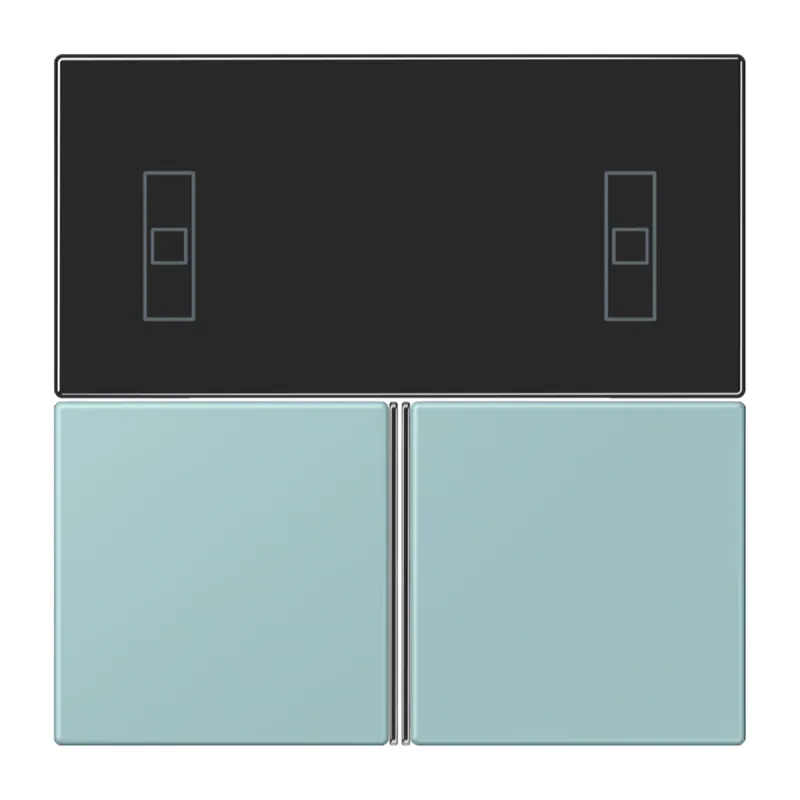 Jung Tastensatz 3fach, F40 Raumcontroller, Serie LS, céruléen clair LC4093TSA214